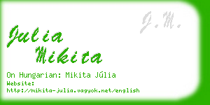 julia mikita business card